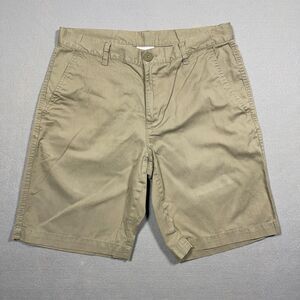 Columbia Shorts Men‎ 32 Flat Front Chino Fishing Outdoor Beige Khaki 10 Inseam